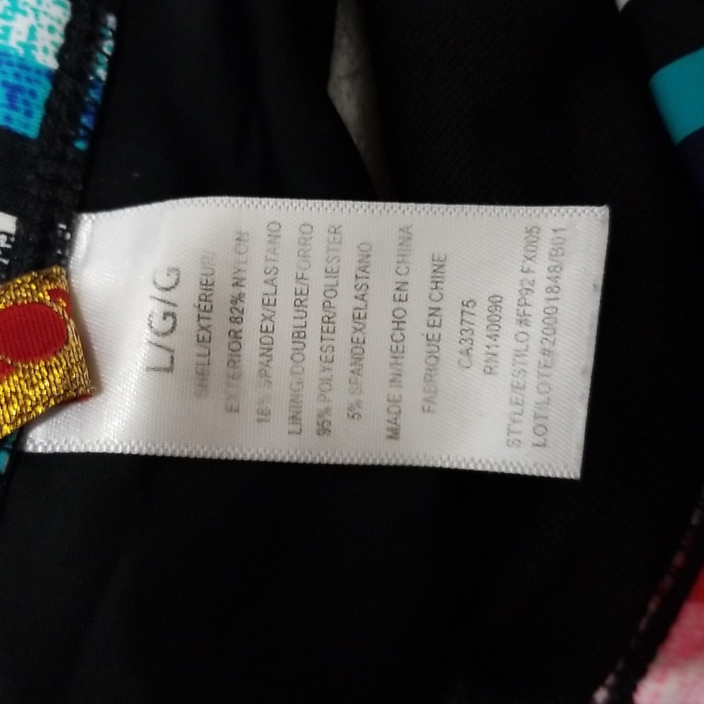 (M/L) Foxy Jeans Colorful Two Piece Tankini Swimsuit Beach Pool Vacation - Picture 7 of 14